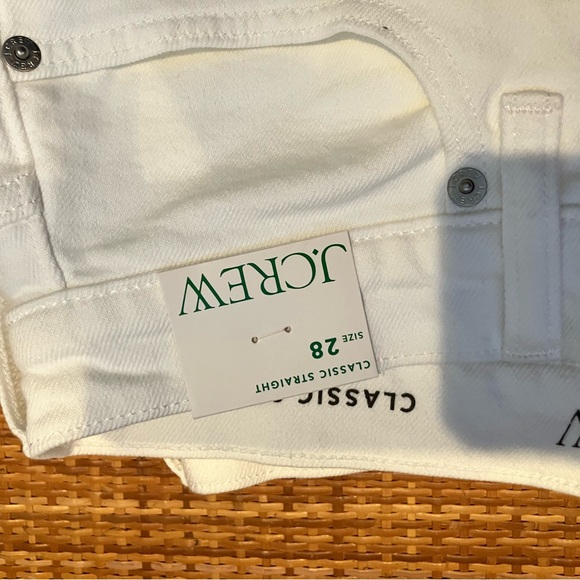 J. Crew Classic Straight Denim White NWT - Picture 4 of 5